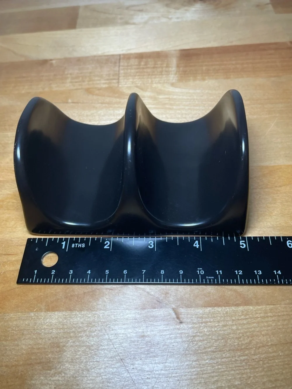 Rae Dunn Black 'YUM' Ceramic Taco Holder - Picture 6 of 7